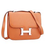 Hermes Constance Orange with Silver Buckle