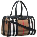 Burberry Haymarket House Check Bowling Bag Black 18927424