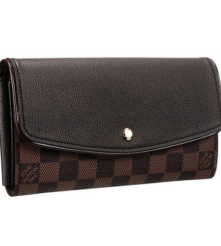 Louis Vuitton Damier Ebene Normandy Wallet Black 18926654
