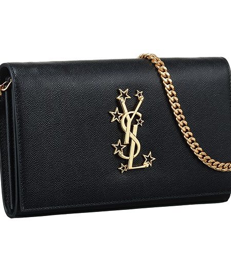 Saint Laurent Stars Logo Chain Shoulder Black Bag 18927397