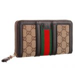 Gucci Vintage Web GG Canvas Wallet Brown