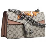 Gucci Dionysus GG Supreme Canvas Bee Detail And Brown Suede Trim 18927103