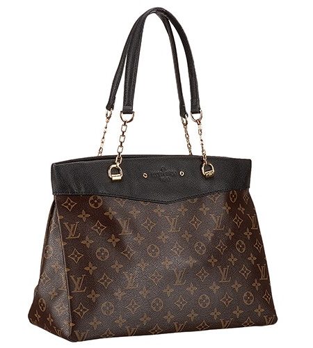 Louis Vuitton Monogram Pallas Shopper Bag Black