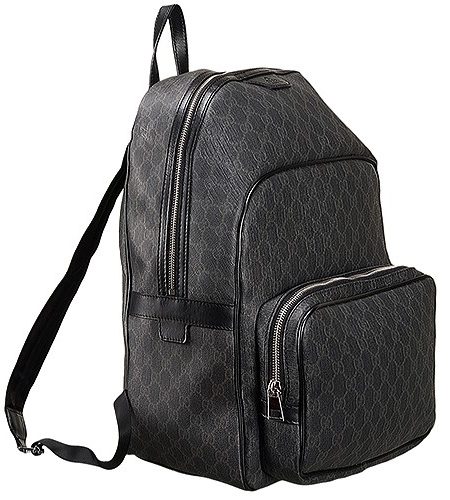 Gucci GG Canvas Backpack Black/Grey 607932