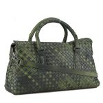 Bottega Veneta Intrecciato Duffel Bag Dark Green