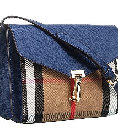 Burberry Macken House Check Crossbody Bag Blue 18927418