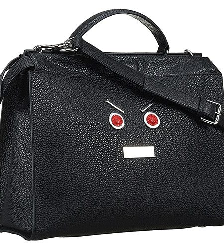 Fendi Peekaboo Selleria Embellished Black Leather Tote 18927307