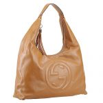 Gucci Soho Large Hobo with Embossed Interlocking G Tan