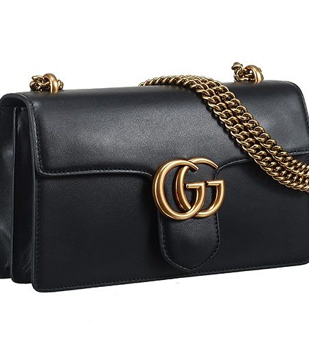 Gucci GG Marmont Chain Shoulder Strap Black Bag 18927191