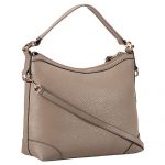 Gucci Miss GG Leather Hobo Grey