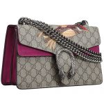 Gucci Dionysus GG Supreme Canvas Bird Detail And Purple Suede Trim 18927104