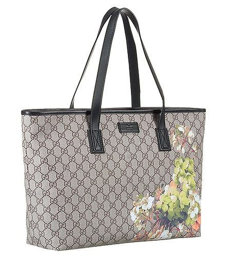 Gucci GG Supreme Canvas Blooms Green Print Tote  18926927