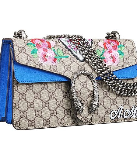 Gucci Dionysus GG Blooms Supreme Canvas With Blue Suede Trim 18927167