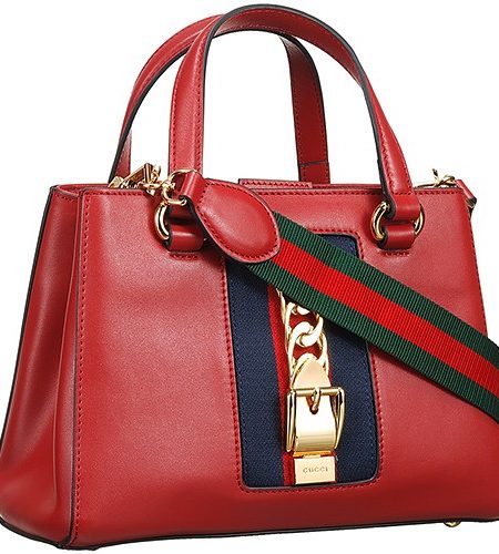 Gucci Sylvie Leather Top Handle Bag Red 18927515