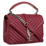 Saint Laurent College Monogram Medium Bag Burgundy 18926839
