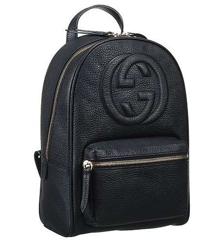 Gucci Soho Chain Strap Black Leather Backpack 18927189