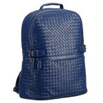 Bottega Veneta Intrecciato Unisex Backpack Blue Bag
