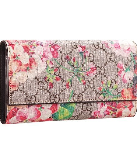 Gucci Brown Blooms Supreme Canvas Wallet