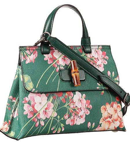 Gucci Bamboo Daily Blooms Bag Emerald Green