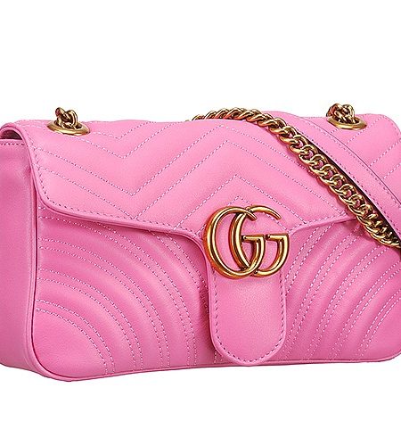 Gucci GG Marmont Matelasse Pink Shoulder Bag 18927492