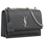 Saint Laurent Sunset Grey Leather Medium  Bag 18927394