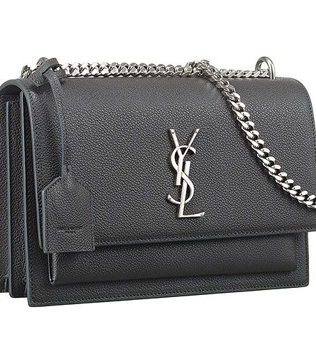 Saint Laurent Sunset Grey Leather Medium  Bag 18927394