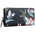 Gucci Tian Black Leather Zip Around Wallet  18927127