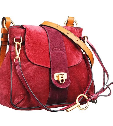 Chloe Lexa Suede Crossbody Bag Red 18927449