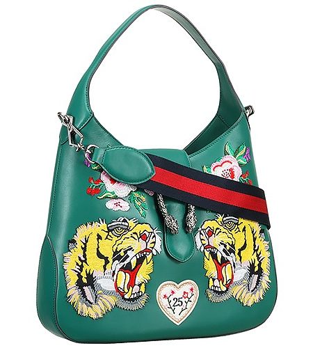 Gucci Dionysus Tiger Embroidered Green Hobo 18927501