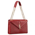 Saint Laurent Monogram Satchel Dark Red
