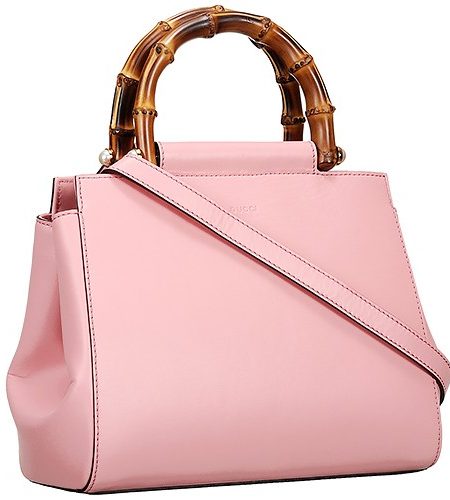 Gucci Nymphaea Leather Top Handle Bag Pink 18927510