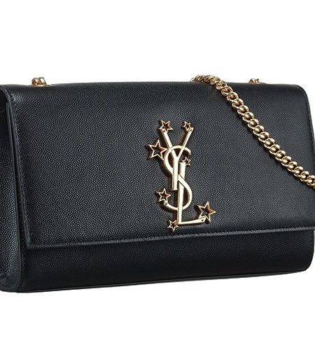 Saint Laurent Metallic Stars Logo Chain Shoulder Black Bag  18927398