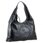Gucci Soho Large Hobo with Embossed Interlocking G Black