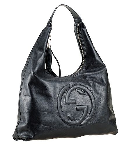 Gucci Soho Large Hobo with Embossed Interlocking G Black