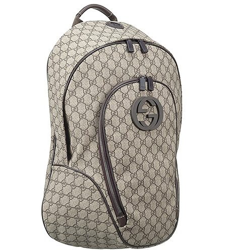 Gucci Supreme Interlocking G Logo Brown Canvas Backpack  18927165