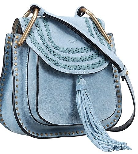Chloe Hudson Small Blue Suede Leather Bag 18927056