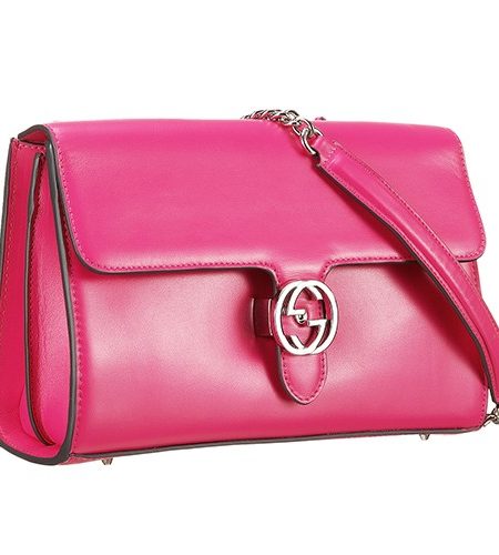 Gucci Interlocking Medium Shoulder Bag Fuchsia