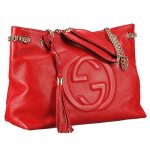 Gucci Soho Leather Top Handle Red Bag
