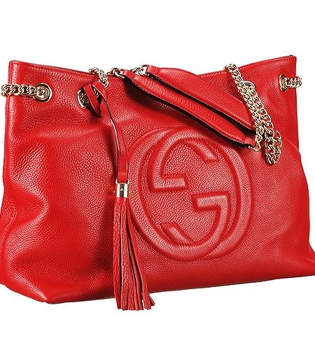 Gucci Soho Leather Top Handle Red Bag
