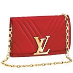 Louis Vuitton Pochette Louise GM Red Leather Gold Chain Strap Bag  18927410