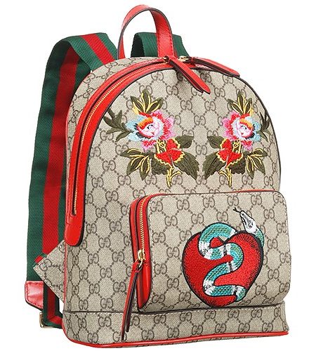 Gucci Limited Edition Backpack Garden Souvenir Floer Heart And Snake Detail 18927490