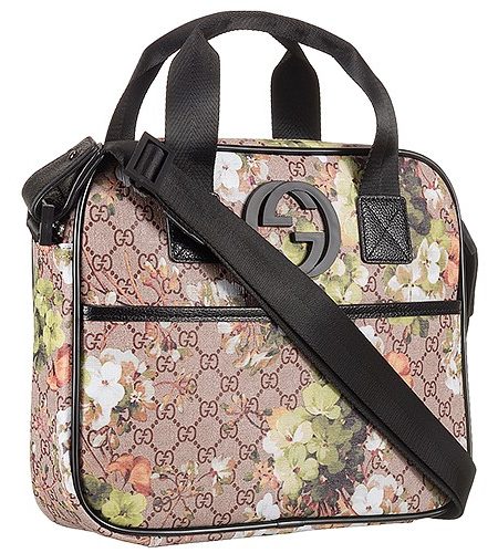 Gucci GG Supreme Blooms Green Print Light Duffle Bag 18926983