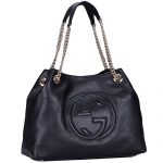 Gucci Soho Studded Shoulder Bag Black