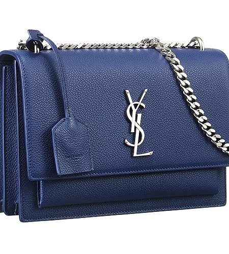 Saint Laurent Sunset Blue Leather Medium Bag 18927393
