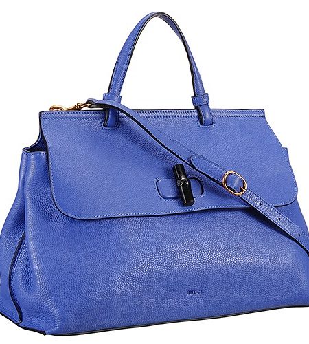 Gucci Bamboo Daily Large Bag Blue