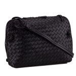 Bottega Veneta Intrecciato Nappa Cross Body Bag Black