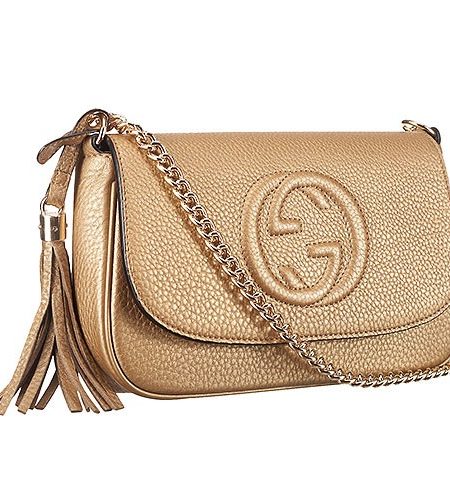 Gucci Soho Leather Shoulder Bag Gold 18926779