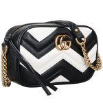Gucci GG Marmont Matelasse Mini Bag Black And White  18927502
