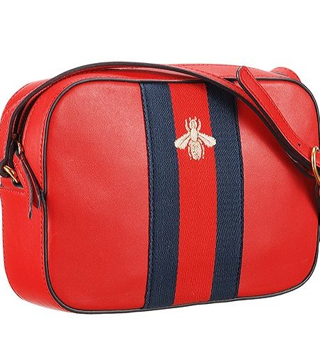 Gucci Bee Detail Red Leather Bag