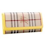 Burberry Haymarket Check Large Purse Yellow